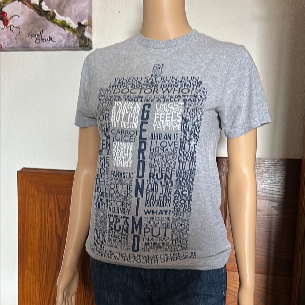 Dr. Who Gray Graphic T-Shirt